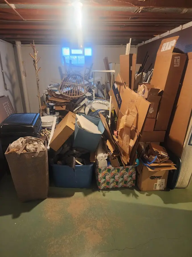 Roll-off dumpster container at job site for 20 Yard Dumpster Rental in Syracuse